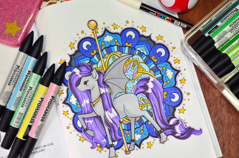 Carousel Dreams – A Coloring Book by YamPuff