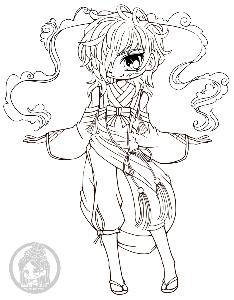 Fanart - Free Chibi Colouring Pages • YamPuff's Stuff