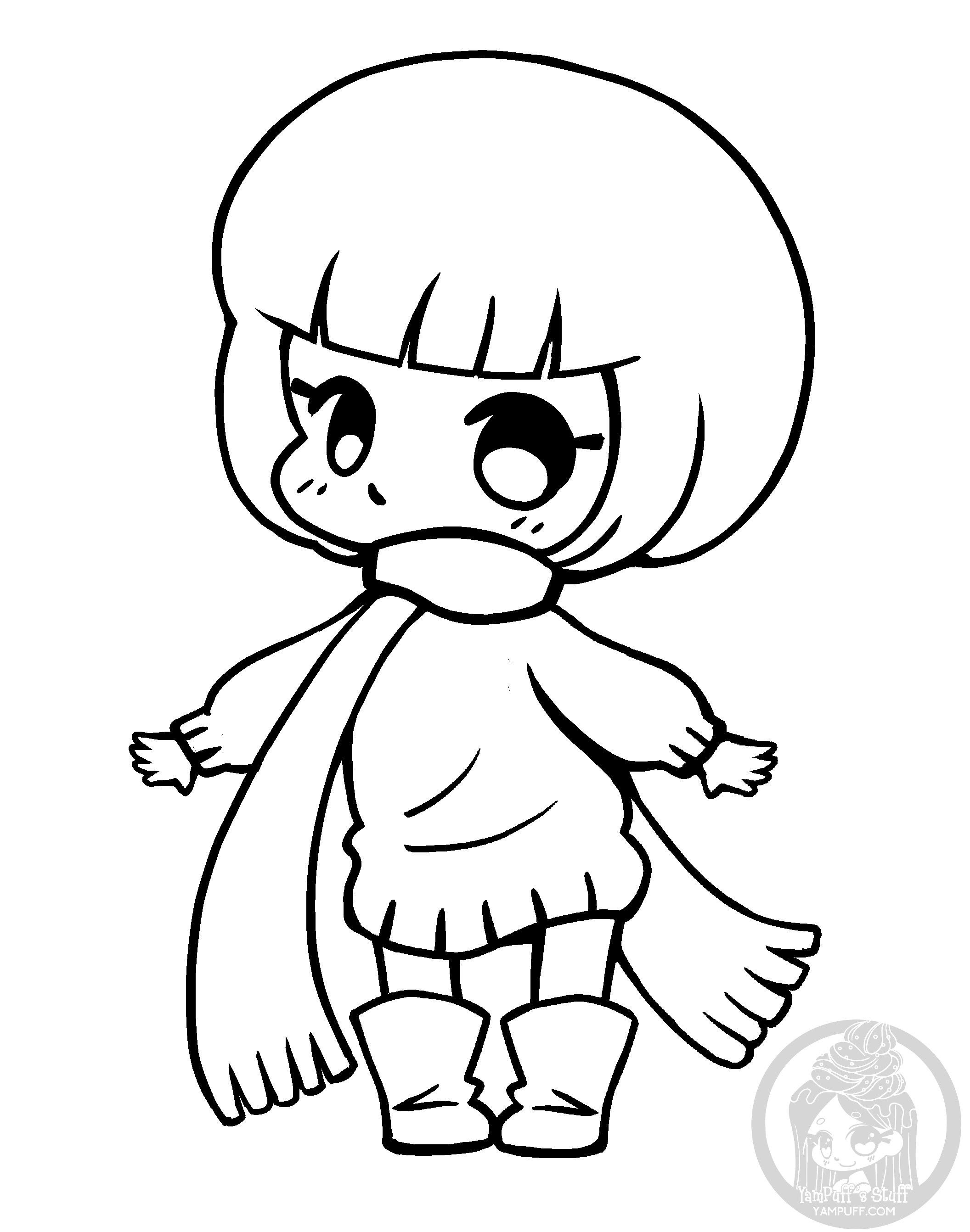 Chibis - Free Chibi Coloring Pages • YamPuff's Stuff