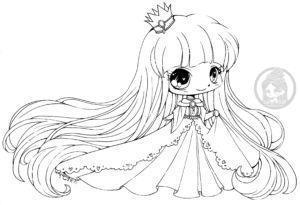 Little princess chibi lineart by YamPuff Little princess chibi lineart by YamPuff