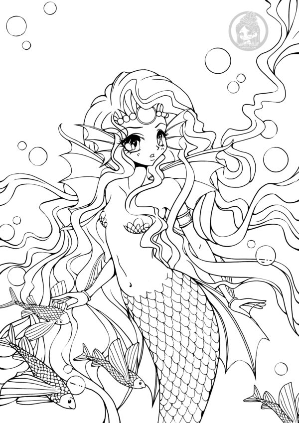 #MerMay - Mermaid Coloring Pages by YamPuff! • YamPuff's Stuff
