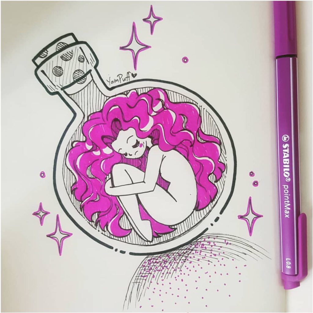 Magic Bottle Inktober by YamPuff