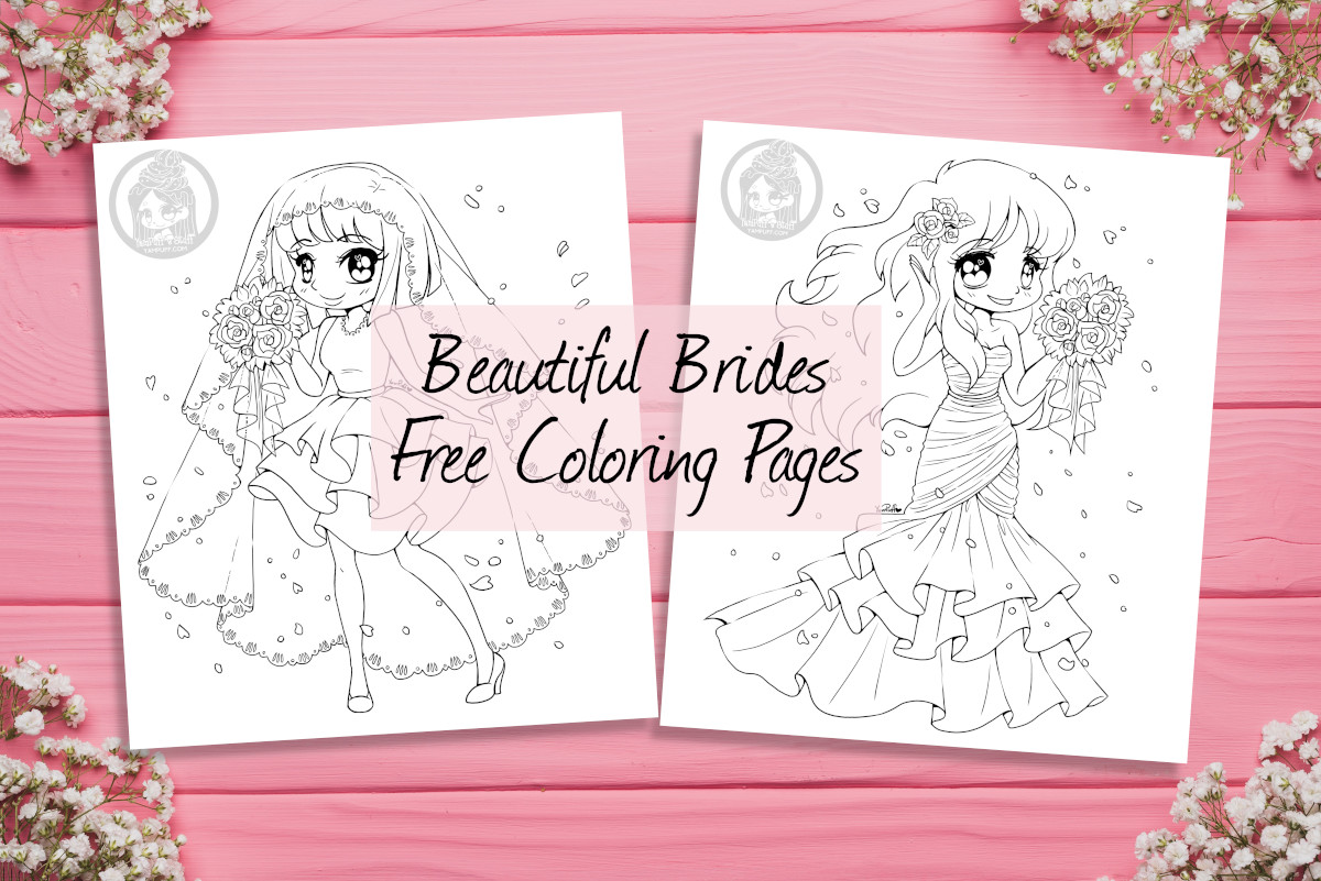 Beautiful Brides Free Coloring Pages