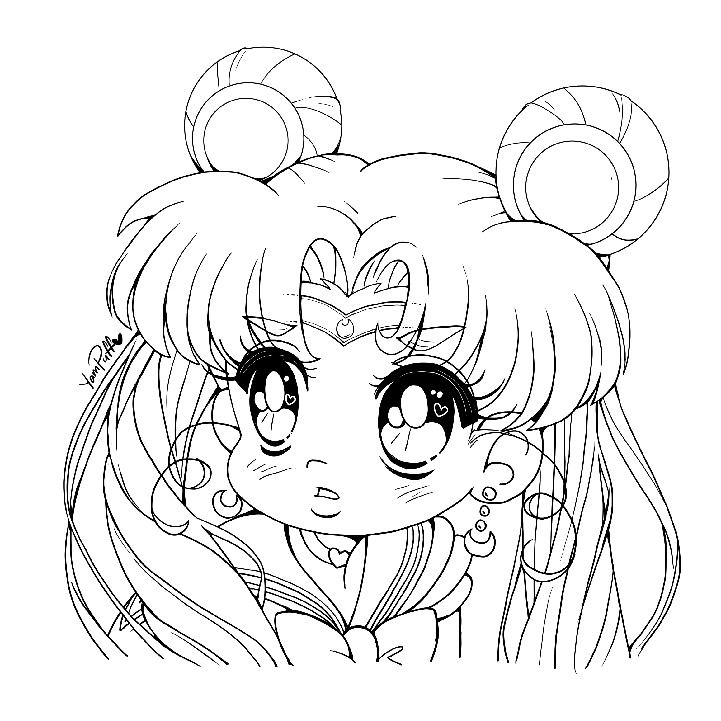 Sailor Moon Redraw Challenge Coloring Page by YamPuff • YamPuff's ...