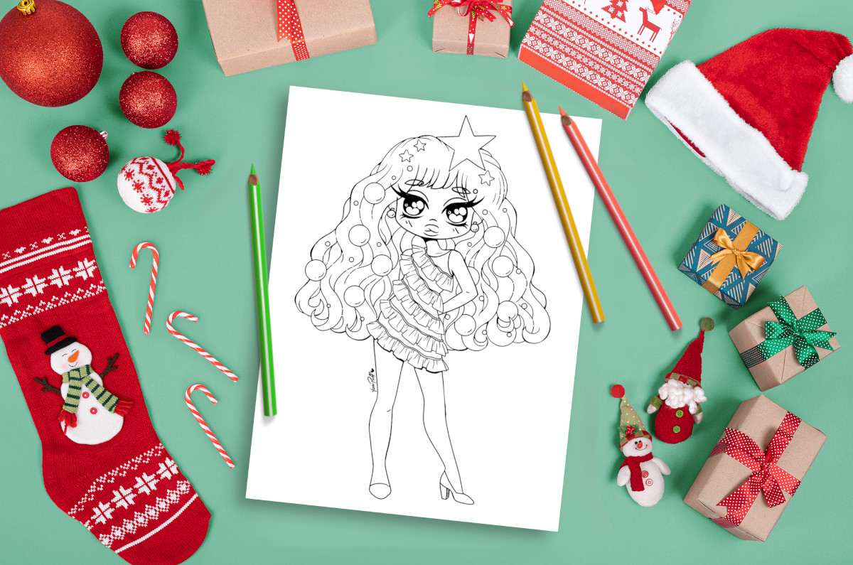 Christmas coloring page by YamPuff