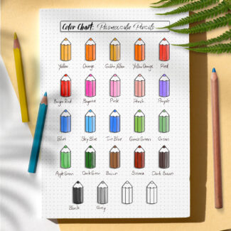 Color Charts: Artist Edition - 14 Color Swatch Charts for Artists and Colorists - Instant Digital Download