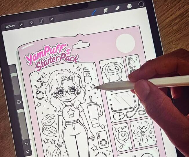 Drawing on Procreate with my iPad