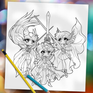 Magic Knight Rayearth Coloring Page